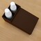 Dacasso Chocolate Brown Leatherette Coffee Condiment Organizer AG-3328 - alternate 8
